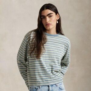 ISO: Polo Ralph Lauren Women's Striped Jersey Cropped Long-Sleeve Tee
